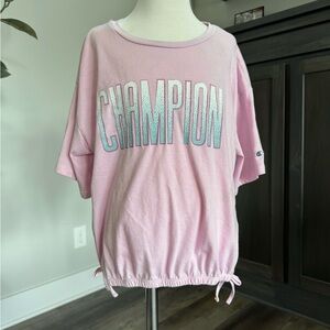Champion Girls XL (16) Light Pink Graphic Tee